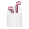 Image de Écouteurs Bluetooth rose i7 avec boitier de charge