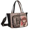 Image de Anekke - Sac à main anses courtes "Mademoiselle" - 29 x 22 x 10 cm - Marron