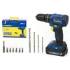 Image de Perceuse visseuse à percussion 20V Brushless Batterie lithium 2,0Ah + 11 Accessoires Malette GOODYEAR