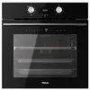 Image de Four niche 600 MF Maestro Pizza 8 f dt spéciale pizza, Grill puissant 340°C Pyrolyse, Hydroclean70L Cl énergétique A+ Guides télescopiques SoftClose Pierre pour cuisson pizza, et Pelle à enfourner pro Porte 4 vitres Noire Dimension enc hxLxP(cm)57