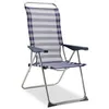 Image de Chaise Fixe 5 Positions Solenny Appui Anatomique Bleu / Blanc.