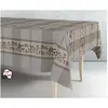 Image de Exma, Nappe, Rouleau de nappe en caoutchouc Marron Beige Classique 140 cm x 25 m