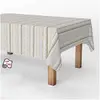 Image de Exma, Nappe, Beige stripes stainproof tablecloth roll 1.40 x 25 m