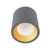 Image de Plafonnier Led 3000k Cosmos, aluminium et verre, gris
