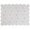 Image de Tapis coton forme biscuit - blanc - 120 x 160