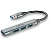 Image de NGS Ihub4 Micro (USB-C, 4 ports), Station d'accueil + hub USB, Gris, Argent