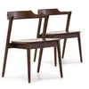 Image de Lot de 2 chaise vs venta stock interieur non empilable non pliable en bois massif H. 76 cm