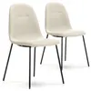 Image de Pack 2 chaises Salle à Manger Brenda tapissées Beige, 44 cm x 54 cm x 85 cm