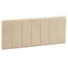 Image de Tête de lit tapissée Creta 150x60cm Couleur Beige, brodé Effet capitonné, 8cm d'épaisseur