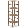 Image de Étagère Alam en bois de noyer, hauteur 117,5 cm avec 4 niveaux