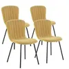 Image de Lot de 4 chaise vs venta stock interieur non empilable non pliable H. 85 cm en metal jaune
