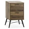 Image de Table de Chevet Clavel 2 Tiroirs Couleur Rustique