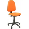 Image de Chaise Ayna En Similicuir - Roue Parquet - Orange