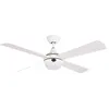 Image de Ventilateur de plafond DC 122cm avec télécommande LED et WiFi en blanc