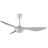 Image de Ventilateur de plafond blanc ultra puissant avec dimmer LED 12W en 3 tons et contrôle WiFi en blanc