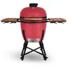 Image de BBQ KAMADO - Barbecue fumoir en céramique - Rouge
