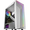 Image de Mars Gaming Boitier Moyen Tour Atx Mc-X7 RGB Avec Panneau Vitré (Blanc) (ATX, Mini-ITX), Boîtier PC, Blanc
