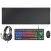 Image de Ensemble Mars Gaming MCP-RGB3 Combo, Clavier FRGB, Souris RGB Flow 3200 DPI, Casque RGB et Tapis de souris XXL, Noir, Langue Espagnol