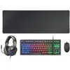 Image de Ensemble Mars Gaming MCP-RGB3 Combo, Clavier FRGB, Souris RGB Flow 3200 DPI, Casque RGB et Tapis de souris XXL, Noir, Langue Portugais