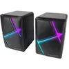 Image de Enceintes Compactes RGB 10W Mars Gaming MS-H, Drivers Inversés et Son 3D-Surround, Jack 3.5mm Noir