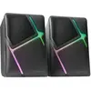 Image de Mars Gaming Enceintes Bluetooth MS-H RGB (Noir), Haut-parleur PC, Noir, Blanc