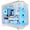 Image de Semi-tour gaming Mars Gaming MC-3TCORE ATX triple fenêtre verre trempé USB-C blanc