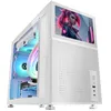 Image de Mars Gaming MC-LCD Boîtier PC Micro-ATX Écran LCD IPS 8" Grille Verre Trempé Panneau Modulaire Blanc
