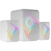 Image de Mars Gaming RGB 2.1 Gaming Enceintes et Subwoofer 35W Mars Gaming MS-H21, Inverted Drivers 3D Surround, Blanc