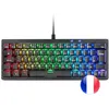 Image de Clavier Mécanique 60% RGB Mars Gaming MKMINIPRO Hot-Swap Switch Bleu Français Noir