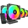 Image de Mars Gaming Mfsi4kit (120 mm, 4x), Ventilateur PC, Noir