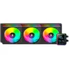 Image de Mars Gaming AIO Liquid Cooling LCD Screen Multimonitor OptiChamber Pump Copper Base ARGB Infinity Mirror Fans, Refroidissement liquide CPU, Noir