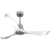 Image de Ventilateur de plafond Réversible Thermostat Wifi Moteur à courant continu Toits en pente Télécommande Adaptateur 2/3 Lames PURLINE VirginD132C0464481 Argent