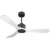 Image de Ventilateur de plafond Réversible Thermostat Wifi Moteur à courant continu Toits en pente Télécommande PURLINE NusaD132C0365206 Noir