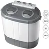 Image de Mini Machine à Laver Portable Camping 3Kg Lavage 1Kg Centrifugeuse 2 Compartimen Briebe WM1140 Blanc/Bleu