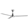 Image de Orbegozo CFC 49120   Ventilateur de plafond, diamètre 120 cm, 60 W, 5 vitesses, commande de mural, 3 pales métalliques, couleur chrome