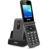 Image de Stella 2 - téléphone portable senior à clapet avec grosses touches, bouton sos, facile à utiliser, 3 mémoires directes, base de chargement - noir
