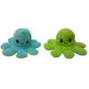 Image de Peluche pieuvre réversible Kidz World 2 couleurs Bleu et Vert