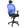 Image de Jorquera chaise bleue siège maille Bali en-tête fixe noir 15SABALI840C