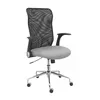 Image de Chaise Minaya Dossier Noir Siège maille Bali Gris Lumière 4031Bali40