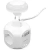 Image de Aisens, Multiprise, Regleta Enchufes 4 Tomas 1xusb-C 3xusb-A Luz Nocturna 1.8m Blanco (4x, CEE 7/3, 1.80 m)