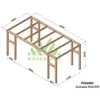 Image de Maderland - Pergola en bois lamellé-collé Granada 600 x 300 cm