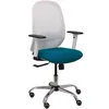 Image de Chaise De Bureau Cilanco Bras Réglable Chromé-vert De Bleu