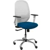Image de Chaise De Bureau Cilanco Bras Réglable Chromé-bleu Marine