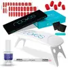 Image de Kit de démarrage - Beauty Red - Autocollants Ongles Gel - Lampe UV/LED - Gel Top Coat Glossy - Quartz Stick rouge