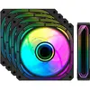 Image de CoolBox Infinity Pro ARGB (120 mm, 4x), Ventilateur PC, Multicolore, Noir