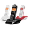 Image de Motorola S1203 - Téléphone sans fil avec ID d'appelant - DECT\GAP - (conférence) à trois capacité d'appel - noir, blanc, blanc/cerise + 2 combinés supplémentaires