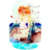 Image de Uchiwa Figurine Mermaid Melody: Pichi Pichi Pitch En Acrylique De Kaito Et Luchia 21 Cm