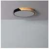 Image de Techbrey plafonnier led rond bois cct sélectionnable semi-dari 24w iluzzia noir