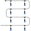 Image de TechBrey Kit Guirlande Waterproof 5.5m Noire + 8 Ampoules LED E27 G45 3W de Couleurs Rouge