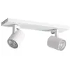 Image de TechBrey Spot à Douille Double en Saillie Orientable Aluminium Gylu à Ampoule GU10 Blanc